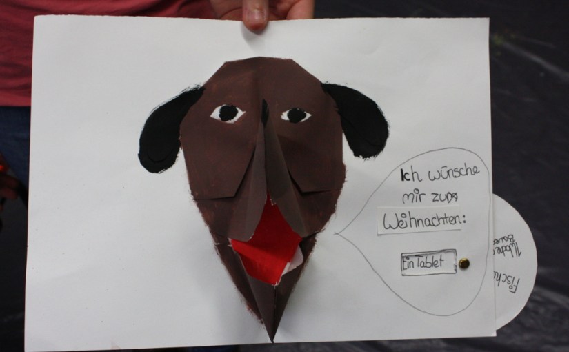 Wunschzettel als Popupkarte