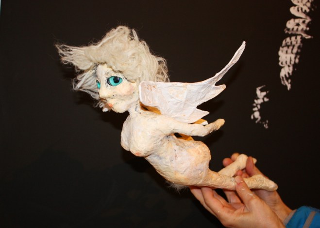 Ein Engel aus einem Workshop im Hinz und Kunst Herbst 2014