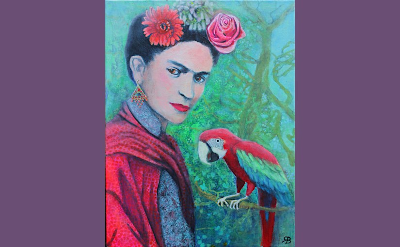 Frida mit Papagei