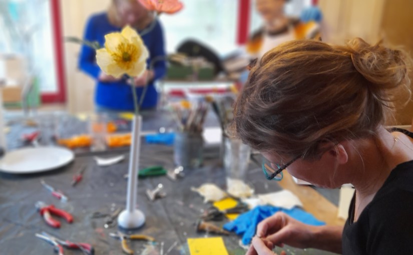 Während des Workshops&nbsp;Mohnblumen