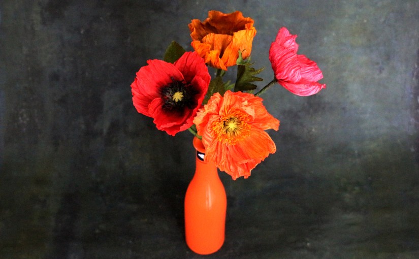 Mohnblumenstrauss für eine diamantene&nbsp;Hochzeit